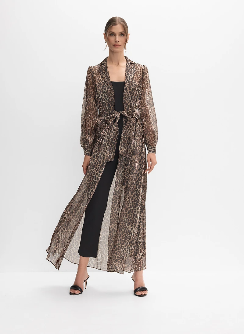 Crepe Jumpsuit & Leopard Jacket