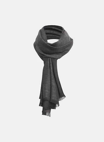 Metallic Fan Motif Scarf