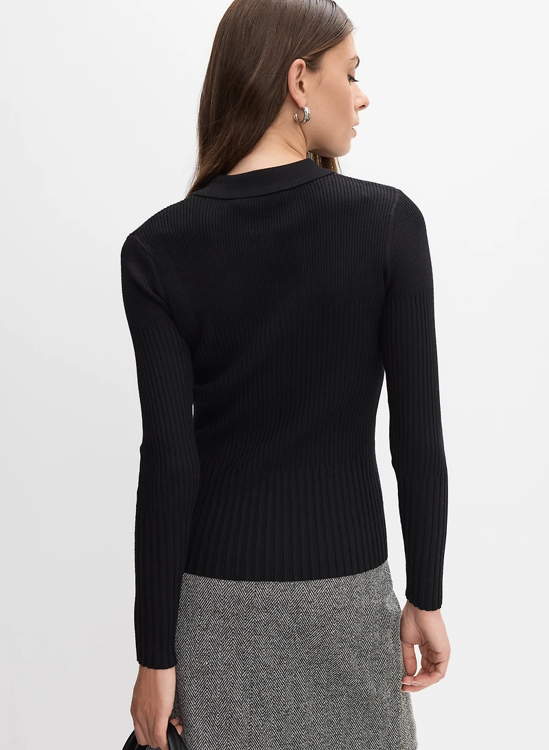 Cardigan illusion boutonné