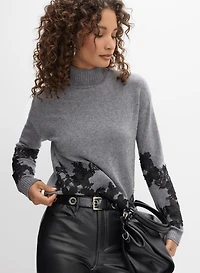 Lace Applique Sweater