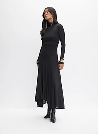 Robe midi à col roulé