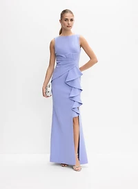 Robe de soirée à volants