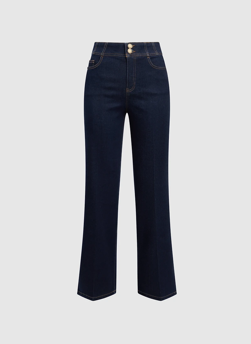 Jean structuré à double boutons