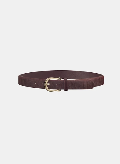 Leather Horseshoe Buckle Belt