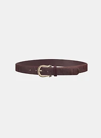 Leather Horseshoe Buckle Belt
