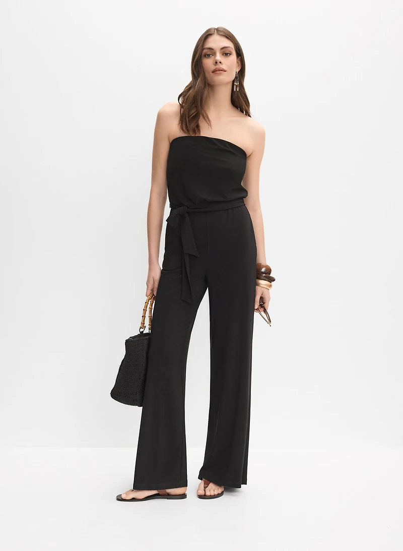 Strapless Jersey Jumpsuit
