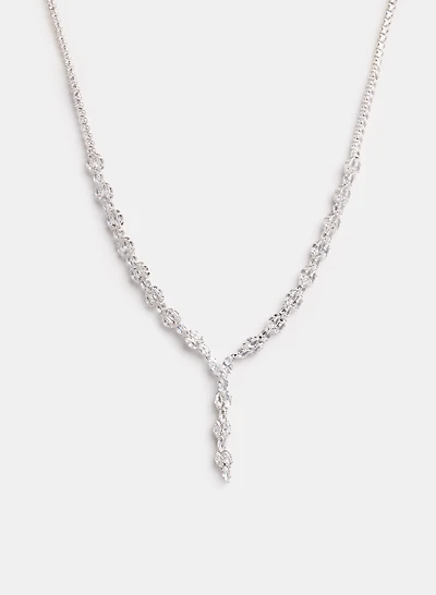 Collier en Y à zircons cubiques