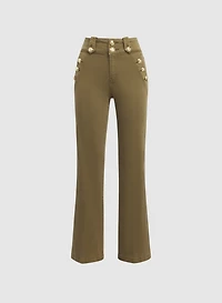 Embossed Button Trouser Jeans