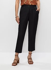 Pantalon capri Essentiels en mélange de lin