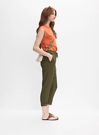 Pull-On Drawstring Capris
