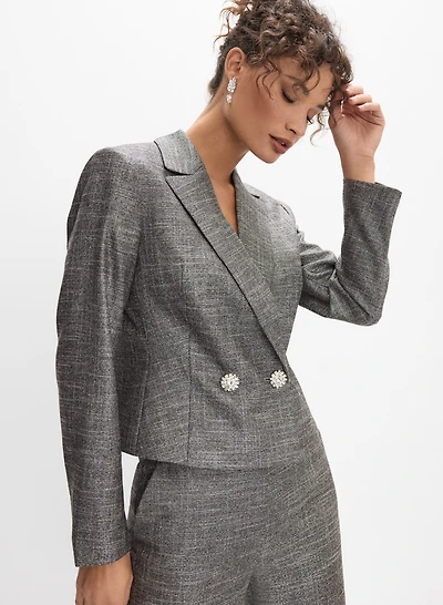 Metallic Cropped Blazer