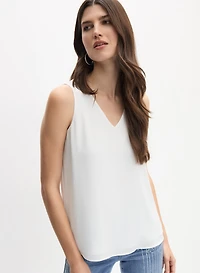 Sleeveless Crepe Blouse