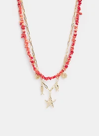 Collier double à breloques