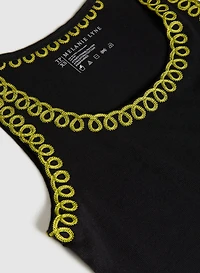 Embroidered Tank Top
