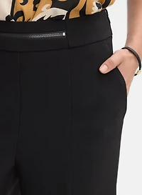 Zip Detail Culotte Pants
