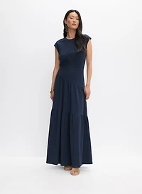 Cotton Jersey Tiered Dress