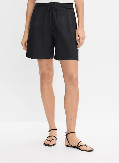 Linen-Blend Shorts