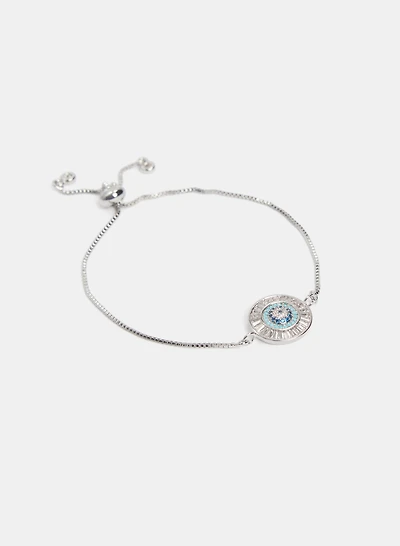 Cubic Zirconia Eye Pendant Bracelet