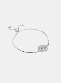Cubic Zirconia Eye Pendant Bracelet