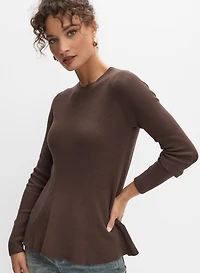 Pull à basque en tricot
