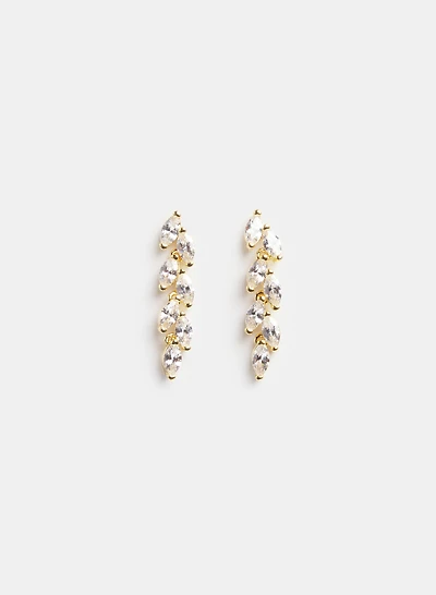 Linear Leaf Earrings