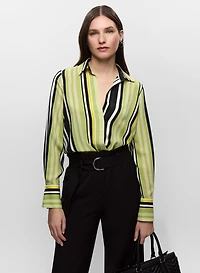 Blouse rayée style cache-coeur