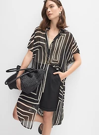 Joseph Ribkoff - Geometric Button-Down Blouse