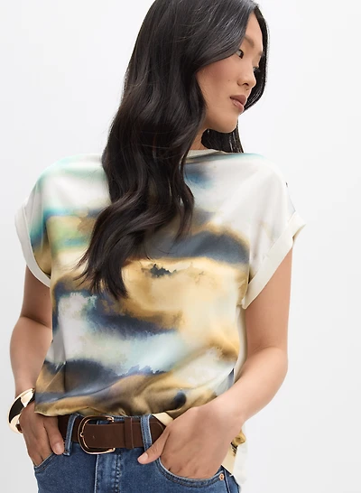 Abstract Cloud Print Top