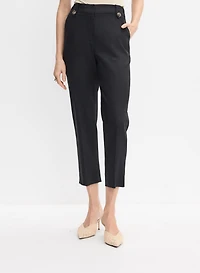 Linen-Blend Capris