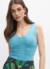 Débardeur à détails plissés