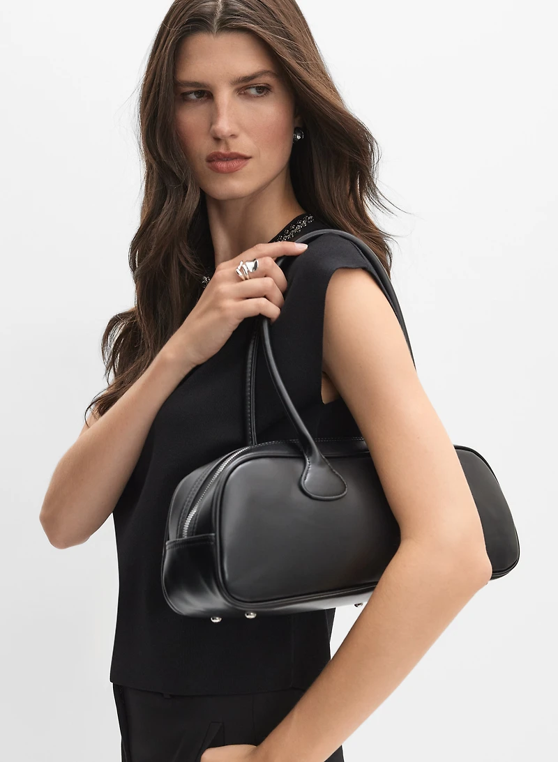Vegan Leather Baguette Bag