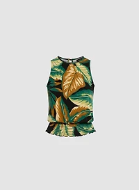 Haut palmiers à taille froncée