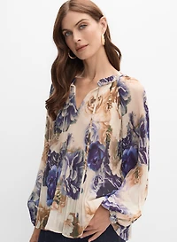 Pleated Rose Blouse
