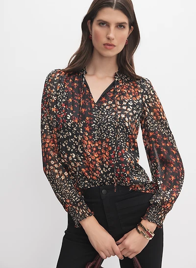 Floral Chiffon Blouse