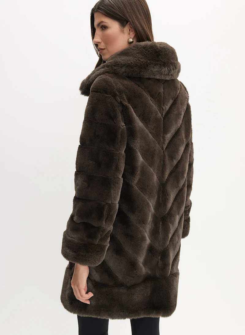 Joseph Ribkoff - Reversible Faux-Fur Coat