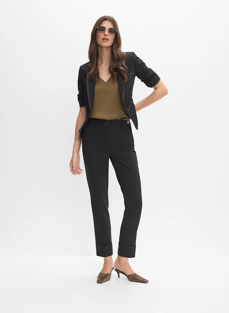 Denim Short-Sleeve Blazer