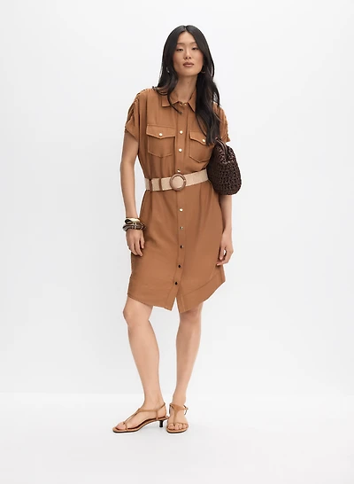 Belted Shirt Dress