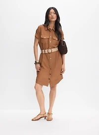 Belted Shirt Dress