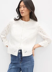 Lace Crew Neck Jacket