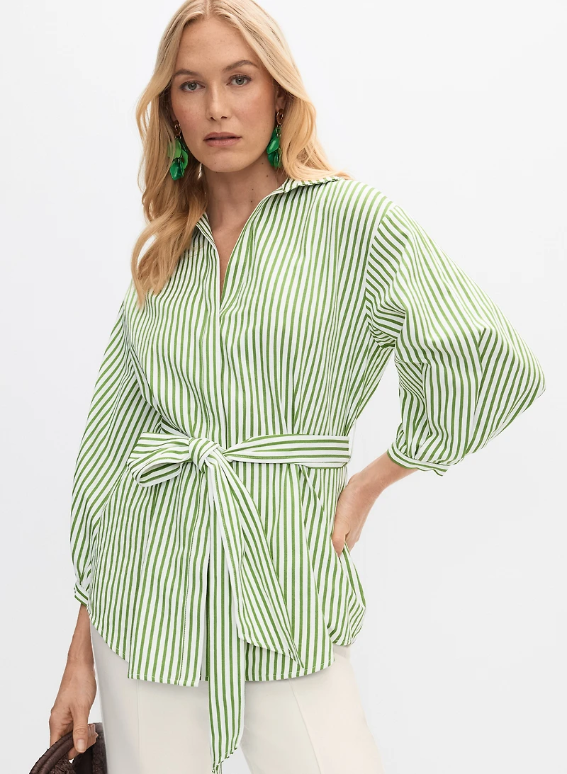 Chemisier boutonné à rayures