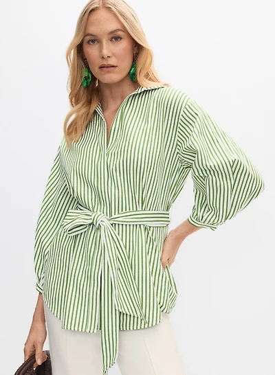 Chemisier boutonné à rayures
