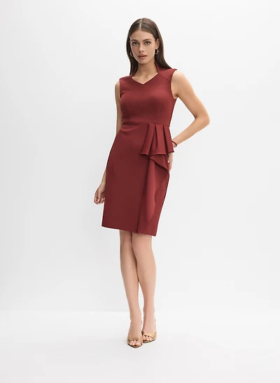 Robe cocktail à volants