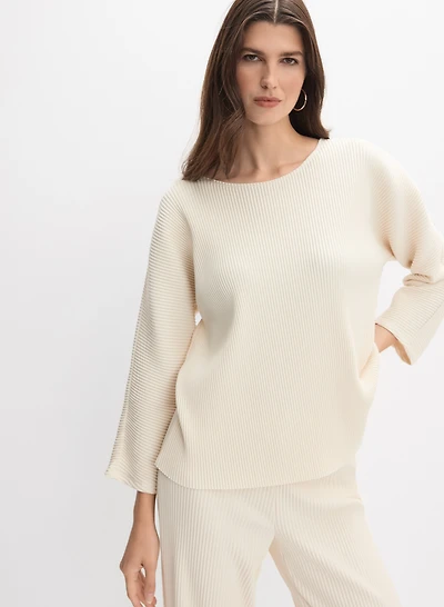 Joseph Ribkoff - Pleated Scuba Sweatshirt