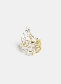 Bague à zircons cubiques