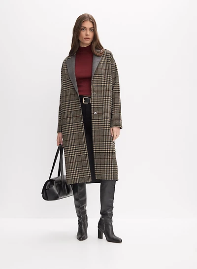 Joseph Ribkoff - Manteau long carreauté
