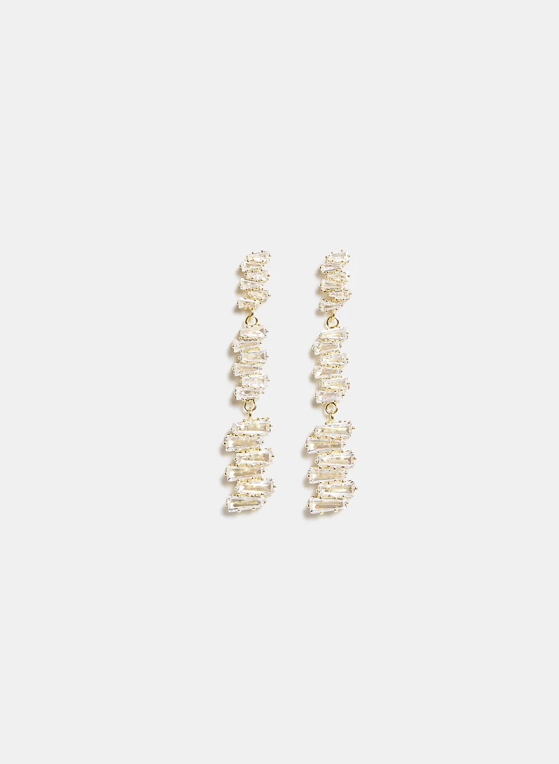 Boucles d'oreilles pendantes à zircons cubiques