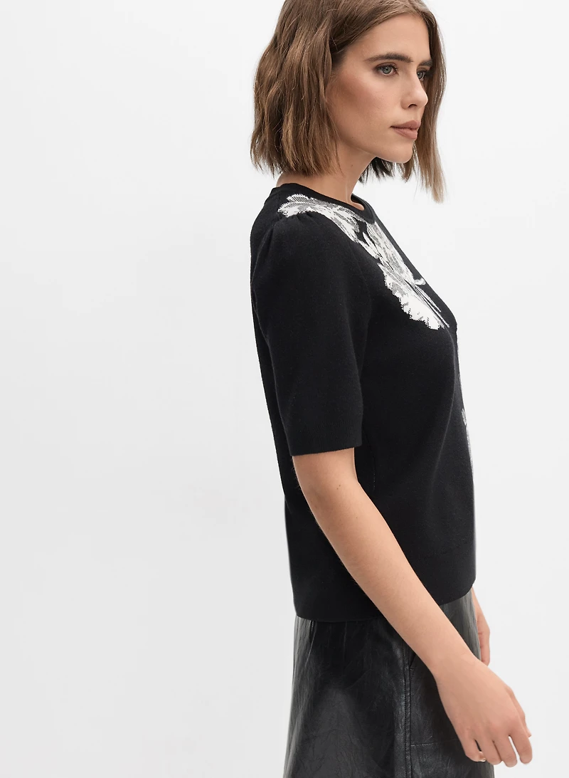 Floral Jacquard Sweater