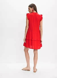 Robe en mélange de lin