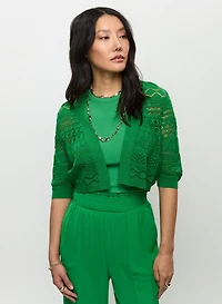 Pointelle Knit Bolero