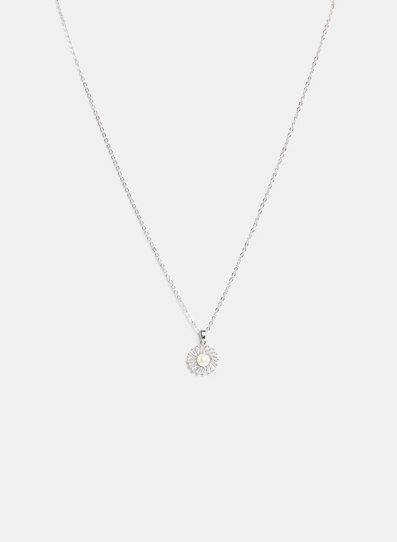Pearl Pendant Chain Necklace